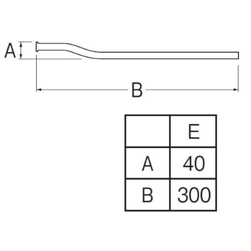 SANEI 【ツバ付給水曲管】 40×300mm V22J-63-E |  | 01