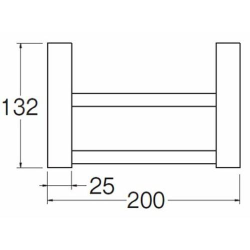 SANEI(サンエイ) 【タオル掛け】二段掛 長さ200mm W57253-200の画像
