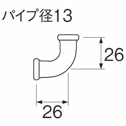 SANEI 【トイレ用 洗浄管連結エルボ】 パイプ径13mm用 61466 |  | 01