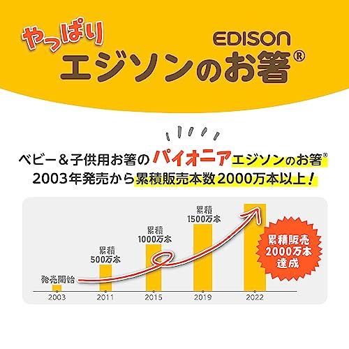 EDISONmama(エジソンママ) エジソンのお箸baby 1歳~ 15cm 右手用 ホワイト ケース無 リング付き しつけ箸 子供用 食事用 |  | 01