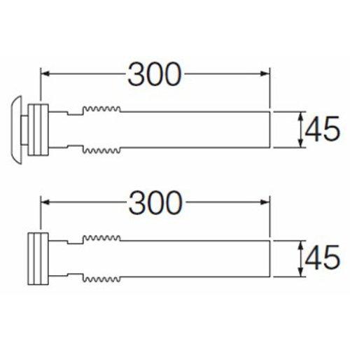 SANEI(サンエイ) バス接続管 浴槽と風呂釜接続 ステンレス製 直径45、長さ300mm T40-3-300 |  | 01