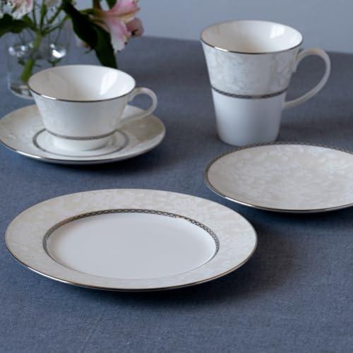 NARUMI(ナルミ) カップ ソーサー セット ミラノビアンカ 210cc ホワイト 花柄 梅の花 ペア ティーコーヒー兼用カップ&ソーサー |  | 01