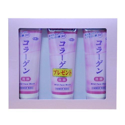 アズマ商事の コラーゲン洗顔クリーム お得な 2本の値段で3本入りセット |  | 01