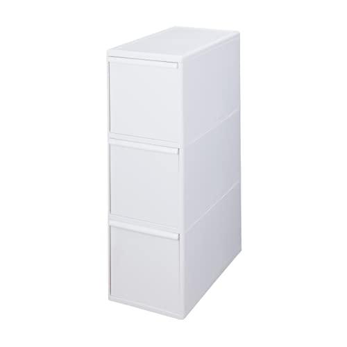 ライクイット (like-it) フタ付きゴミ箱 分別引出しステーションワイド3段 幅255mm ホワイト 約60L 日本製 BW-3 引出し分 | 