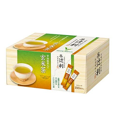 辻利 インスタント 宇治抹茶入り玄米茶 100P | 