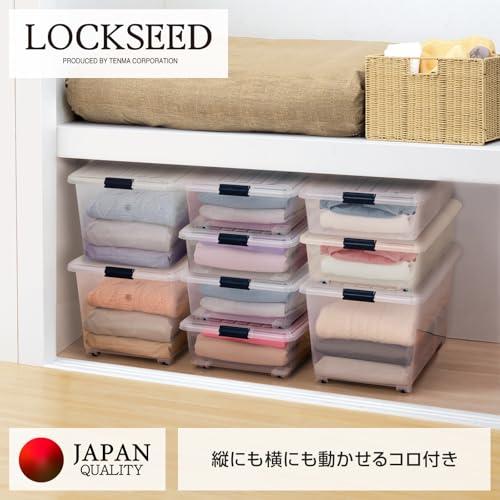天馬 縦にも横にも移動できるコロ付きのベッド下収納ケース 日本製 ロックシード 74浅型 押入れ収納にもぴったりな薄型の衣装ケース プラスチック |  | 01