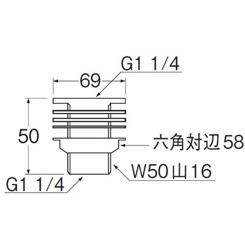 SANEI(サンエイ) 【トイレ用 タンク取付金具】 呼び30用 H350-30の画像