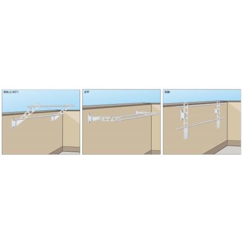 川口技研(Kawaguchigiken) 腰壁用物干し ホスクリーン HD-45-ST ステンカラー 1本 450ミリ |  | 01