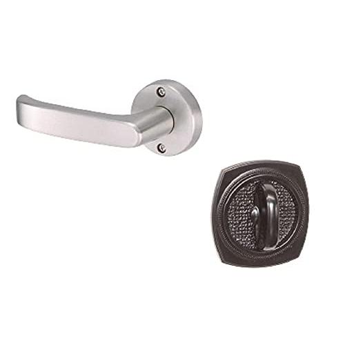川口技研 Jレバー 戸襖錠 丸座 住宅室内用レバーハンドル バックセット65mm JL-24-2M-N ニッケル シルバー | 