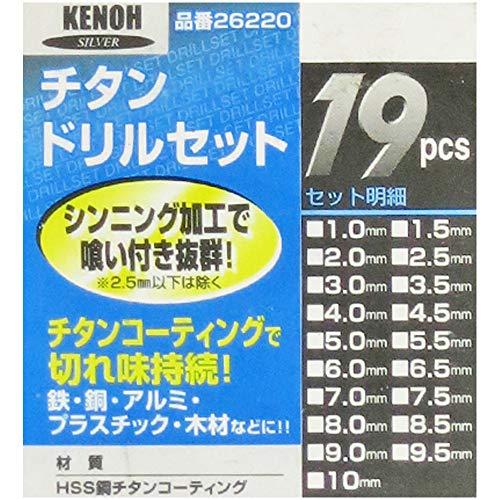 ケンオー(KENOH) チタンコート 鉄工ドリルセット 19PC |  | 01