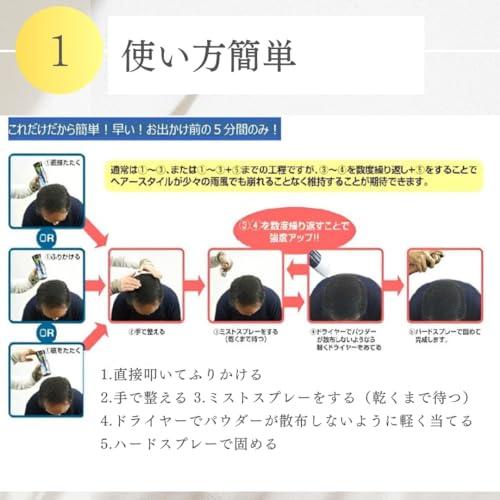 クラウン マジックパウダー ナチュラルブラック 50g 2個セット 大容量 5分で簡単 国産商品 増毛 MAGIC POWDER メンズ レディ |  | 01