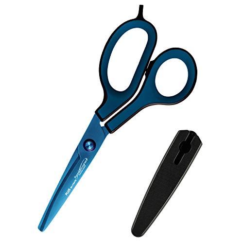プラス はさみ フィットカットカーブ プレミアムチタン 左右非対称 ブルー 2本入 34553×2 | 
