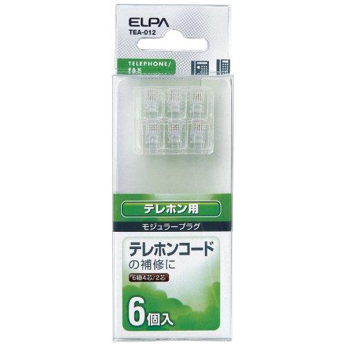 エルパ(ELPA) モジュラープラグ 工作 配線 補修 6極4芯/6極2芯兼用 6個入 TEA-012 | 