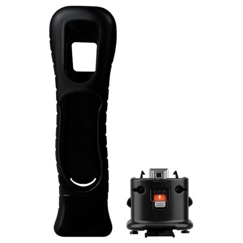 OSTENT モーションプラス シリコンケース付き Nintendo Wii リモコンに対応 (Black) | 