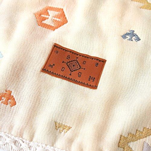 10mois(ディモワ) - BOBO ふくふくガーゼ(6重ガーゼ)ケット コットン100% トーテム Mサイズ 90×110cm |  | 01