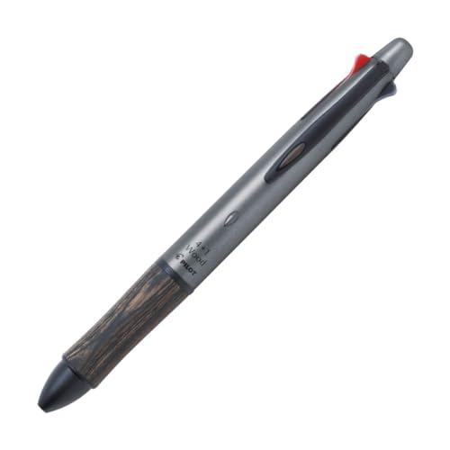 PILOT 多機能ボールペン 4+1 ウッド GY グレー BKHFW2SRGY | 