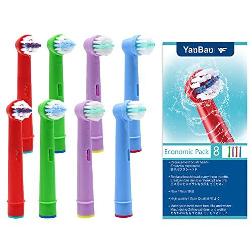 WyFun ブラウン オーラルB 対応 電動歯ブラシ 子供用 EB10 すみずみクリーンキッズ やわらかめ (8カウント) | 