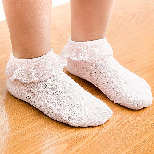 [eipatu] 靴下 キッズ 女の子 ソックス 子供 赤ちゃん ベビー 幼児用 ジュニア フリル レース メッシュ お姫様 綿 6足セット 通 |  | 01