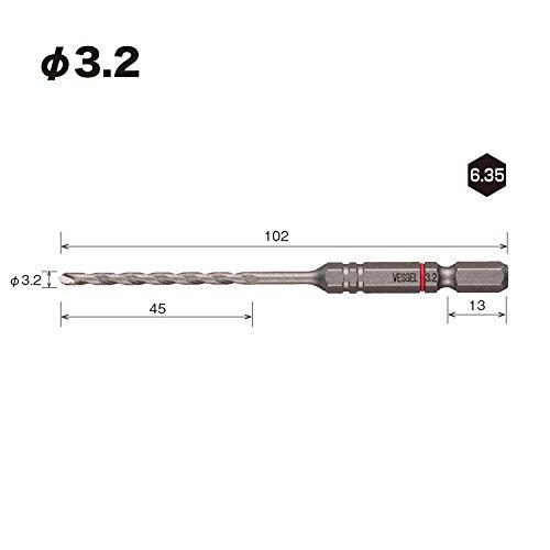 ベッセル(VESSEL) 磁器 タイル用 ドリルビット φ3.2mm APD-3.2 |  | 01