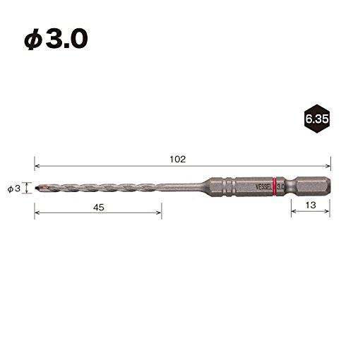ベッセル(VESSEL) 磁器 タイル用 ドリルビット φ3.0mm APD-3.0 |  | 01