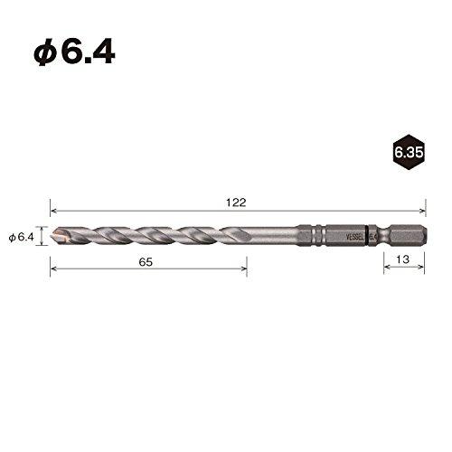 ベッセル(VESSEL) 磁器 タイル用 ドリルビット φ6.4mm APD-6.4 |  | 01