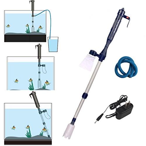 LONDAFISH水槽清掃パンプ 砂清掃 真空用 電動掃除機 砂利掃除機 水換えポンプ 底砂掃除 コケ取り 汚れ取 強力 水質浄化 水族館用 | 