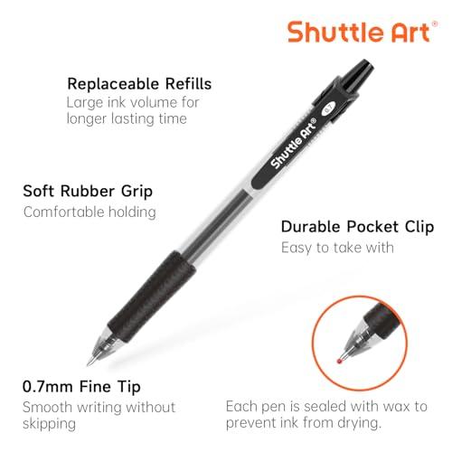 Shuttle Art ジェルボールペン ゲルペン ゲルインク ノック式 黒 70本セット 0.7mm 速乾 クリップ付き 手帳 ノート グラフ |  | 01