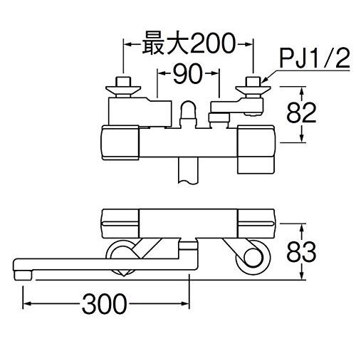 SANEI(旧社名:三栄水栓製作所) サーモシャワー混合栓 SK18CK-S9L30 |  | 01