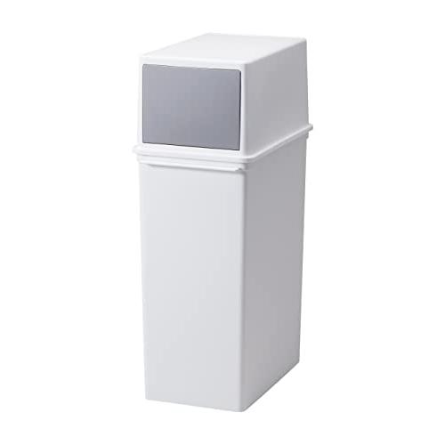 ライクイット (like-it) フタ付きゴミ箱 フロントオープン トラッシュビン 約25L スリム 積み重ねられる ダストボックス ホワイト | 