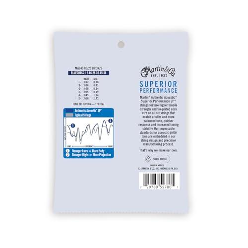 MARTIN アコースティックギター弦 AUTHENTIC ACOUSTIC Superior Performance MA240 Bluegr |  | 01