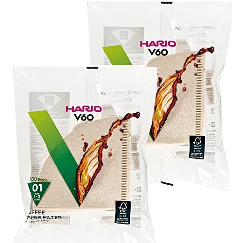 HARIO(ハリオ) V60用 ペーパーフィルター 01M 1~2杯用 200枚入り みさらし VCF-01-100M | 