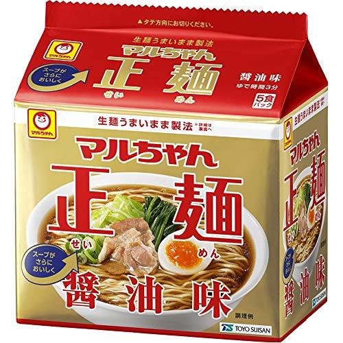 マルちゃん正麺 醤油味 5食パック ( 105g×5袋×6個 計30個 / ラーメン 袋麺 ) 即席 醤油ラーメン インスタントラーメン ( ノ | 