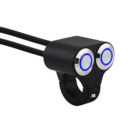 Keenso 22mm オートバイ ハンドルバー スイッチ 汎用 多機能 バイク ハンドルバーブレーキフォグ ヘッドライト ハンドル オン/オフ | 