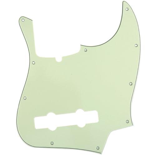 Musiclily Pro 10穴 JBジャズベース用ピックガード5弦Fender American Jazz Bass用、ミントグリーン3P | 