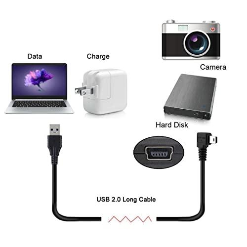 chenyang ミニUSBケーブル USB 2.0オスからミニUSB 5ピンオス 90度直角充電 データ転送延長ケーブル 0.5M ダッシュカ |  | 01