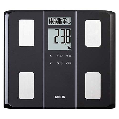 タニタ 体重計 体組成計 50g 日本製 ブラック BC-331 BK ダブル液晶採用でわかりやすく見やすい 立掛け収納OK | 