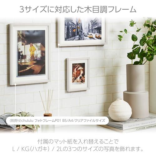 ハクバ HAKUBA 額縁 Chululu(チュルル) フォトフレーム P01 L/KG/2Lサイズ兼用 ホワイト FCHL-P01WT |  | 01