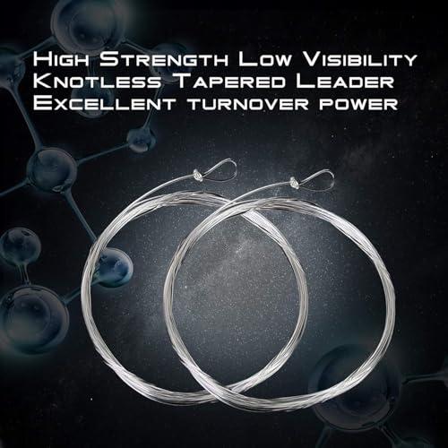 M MAXIMUMCATCH Maxcatch 6枚1パック フライリーダー リーダーライン フライライン ループ付き 7.5ft/9ft/12 |  | 01