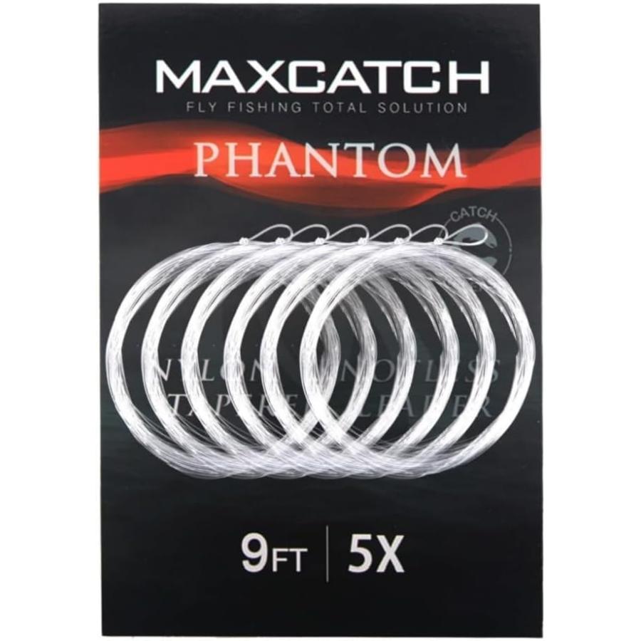 M MAXIMUMCATCH Maxcatch 6枚1パック フライリーダー リーダーライン フライライン ループ付き 7.5ft/9ft/12 | 