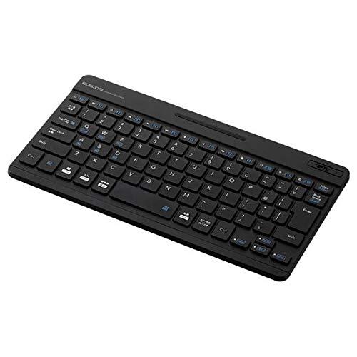 エレコム キーボード Bluetooth パンタグラフ 超薄型 充電式 専用ケーススタンド付き(~12.9対応) マルチペアリング対応 ブルー | 