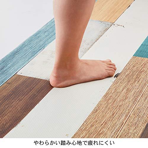 ベストコ キッチンマット ミックスウッド ライト 45×220cm さらっと拭ける ぷにぷに触感 ND-9873 |  | 01