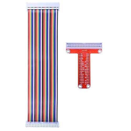 ARCELI RPi GPIO ブレークアウト拡張ボード + リボンケーブル + 組み立て済みTタイプ GPIOアダプター 20cm FC40 |  | 01