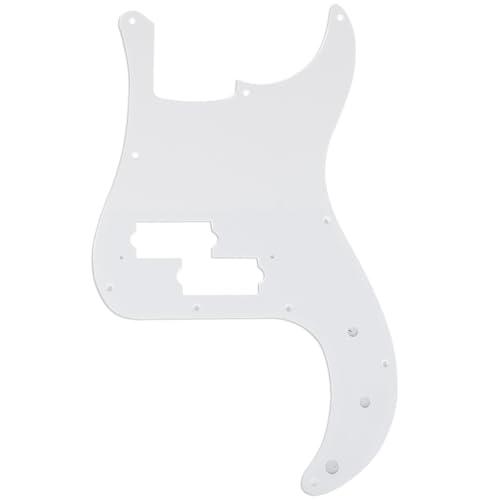 Musiclily Pro 10穴 プレシジョンベースPBピックガード 4弦日本製Fender Precision Bass用、1P ホワイト | 