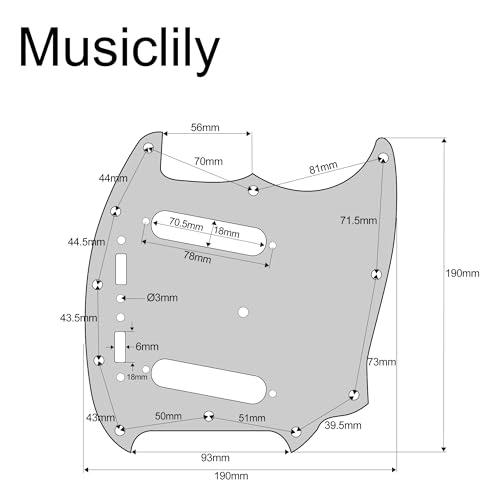 Musiclily Pro 12穴ムスタングピックガード日本製 Fender Japan Mustang エレキギター用、べっ甲4P |  | 01