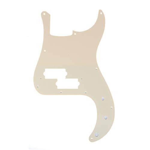 Musiclily Pro 10穴 プレシジョンベースPBピックガード 4弦日本製Fender Precision Bass用、1Pクリーム | 
