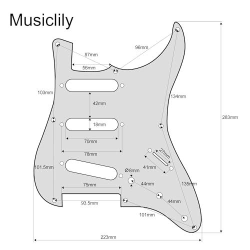 Musiclily Pro 8穴 57年式ストラトキャスターピックガード日本製Fender Japan 57 Stratストラトエレキギター用、 |  | 01