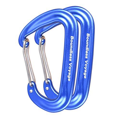 Boundless Voyage カラビナ 登山用 高強度 12kN【1200KG】 小型 Dリング 7075アルミニウム合金 超軽量 ハンモッ | 