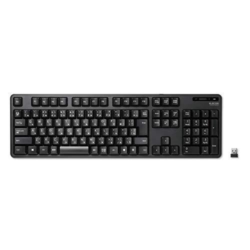 エレコム キーボード ワイヤレス (レシーバー付属) メンブレン フルキーボード ブラック TK-FDM106TXBK | 
