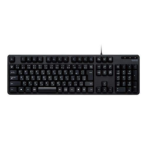 エレコム キーボード 有線 メンブレン フルキーボード ブラック TK-FCM104XBK | 
