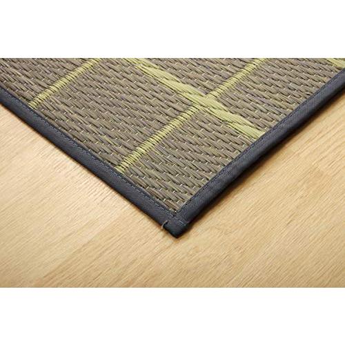 イケヒコ い草 畳 マット い草キッチンマット 約43×240cm チェックグレー 国産イ草使用 滑りにくい加工 シンプルデザイン #82397 |  | 01